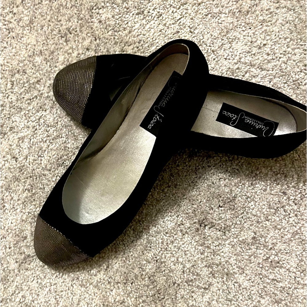 Designer black flats